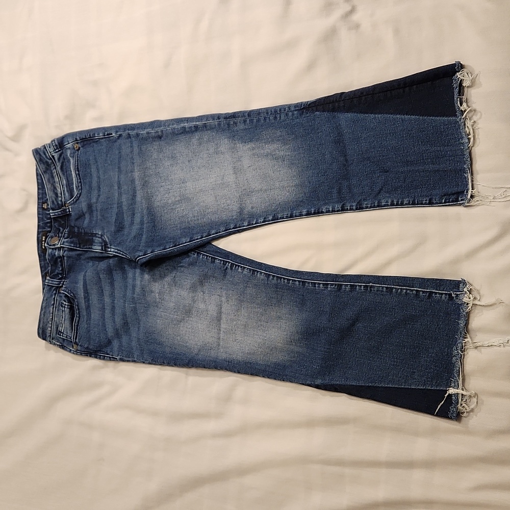 Miss Me jeans crop slim boot women's 30 blue two tone